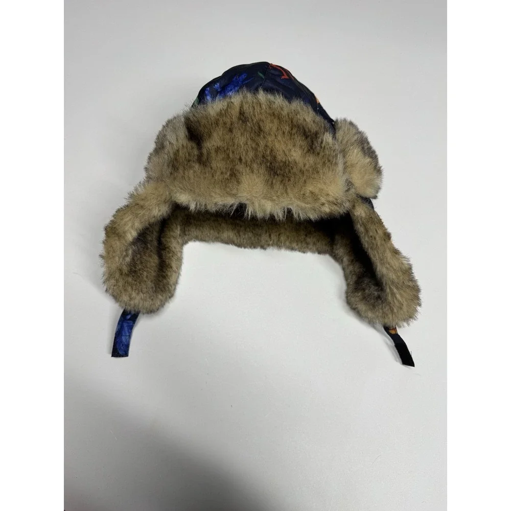 Childrens Place Trapper Hat Size Large (4T-5T) Dinosaurs NWT Winter Warm Soft